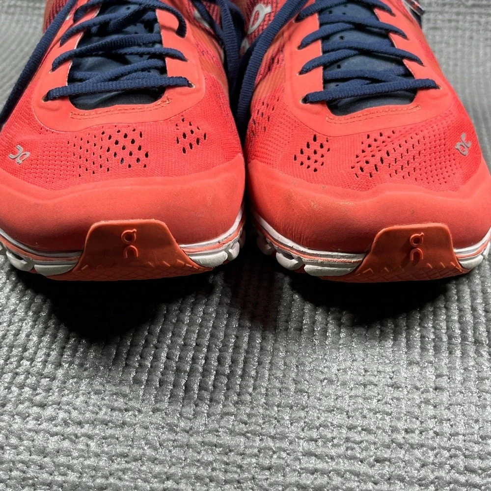 On Cloudflow Athletic Shoes‎ Womens 7.5 Red Blue Mesh Running Outdoor Gym Active